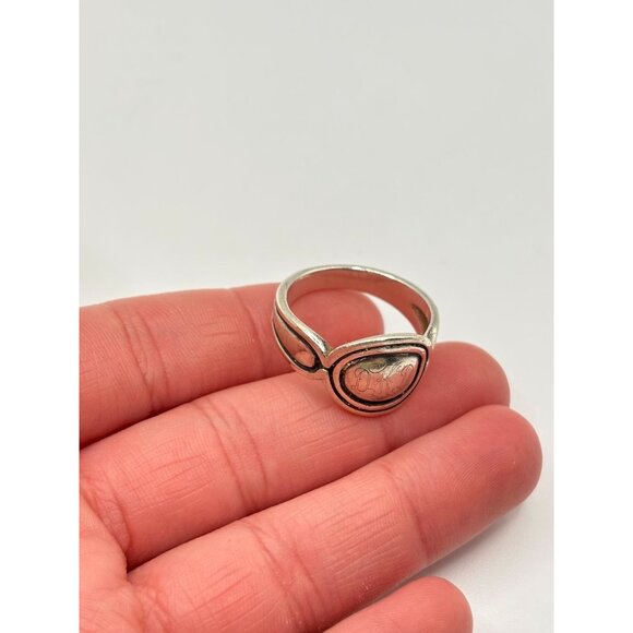 James Avery Retired Sterling Silver Oval Band Ring Size 9 - Picture 5 of 10